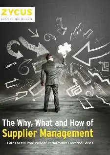 The Why What and How of Supplier Management