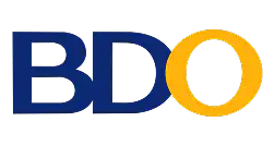 The letters BDO in dark blue and gold on a white background