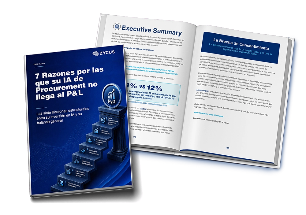 7 razones por las que tu IA en procurement no está llegando al P&L — portada del whitepaper